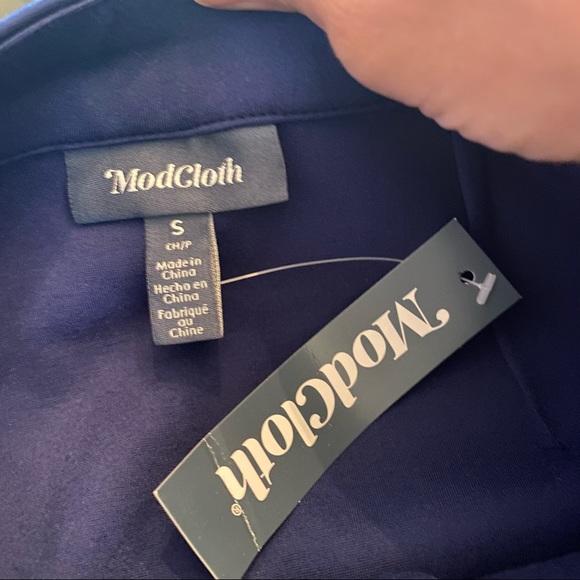 ModCloth Blue Ponte A Line Skirt NWT Blue - Picture 6 of 13